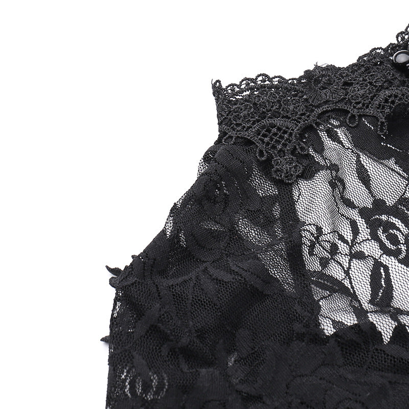 AltGoth Aesthetic Gothic Midi Dress Women Vintage.