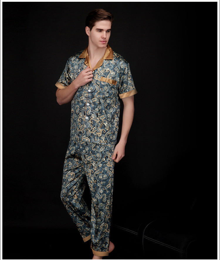 Spring Summer Men Pajamas Sey Plus Size Sleepwear Trouser.