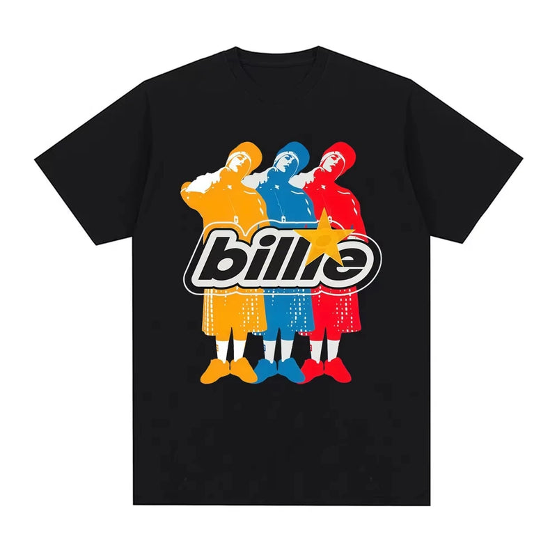 Singer Billie Eilish Same Style 100_cotton Men's Shirt Summer Oversized Women's.