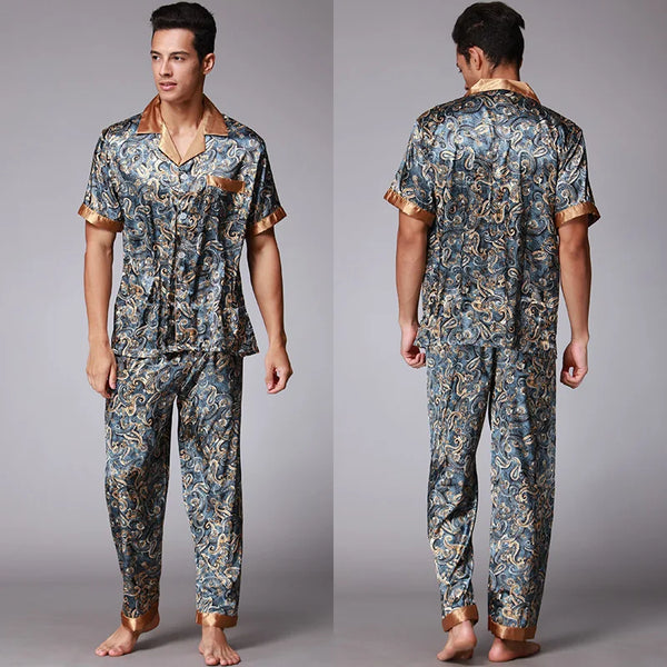 Spring Summer Men Pajamas Sey Plus Size Sleepwear Trouser.