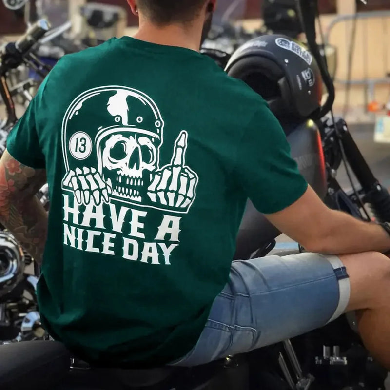 Men's Summer 3D Printing Material Graphic Short-sleeved T-Shirt.