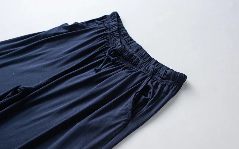 Modal Cotton Pajamas Suit Summer Men's Thin Loose Short-sleeved Shorts.