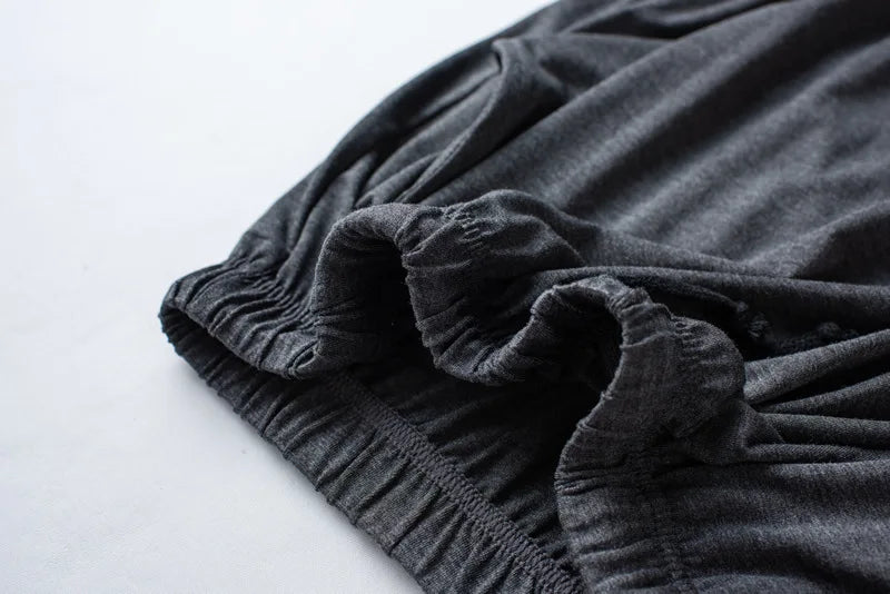 Modal Cotton Pajamas Suit Summer Men's Thin Loose Short-sleeved Shorts.