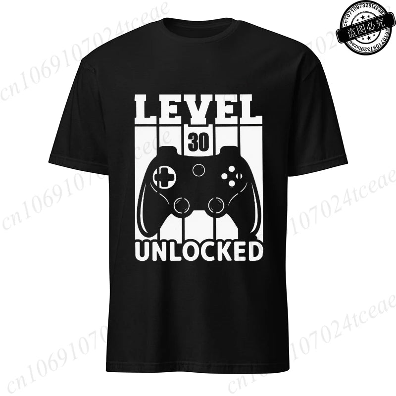 Men's Casual LEVEL 30 UNLOCKED Graphic T-Shirts.