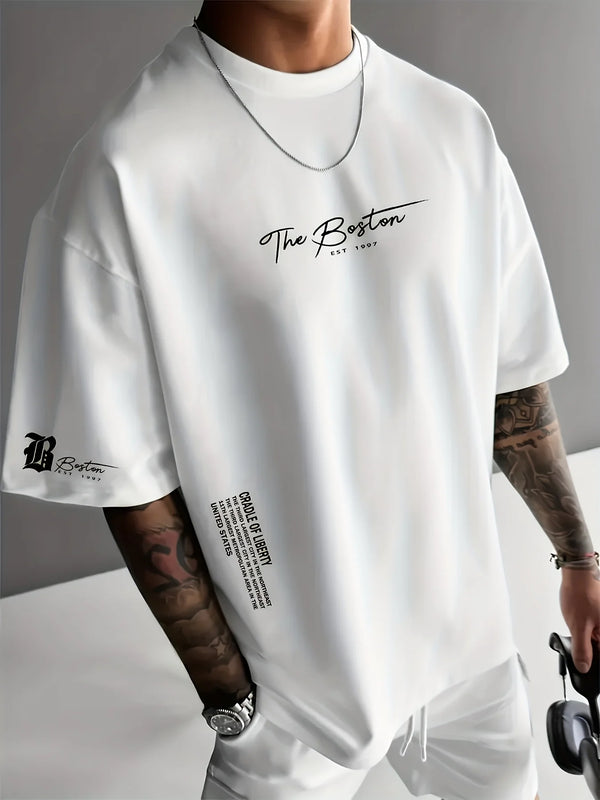 Men's The Boston CRADLE OF LIBERTY T Shirt Vintage Unisex Oversized.