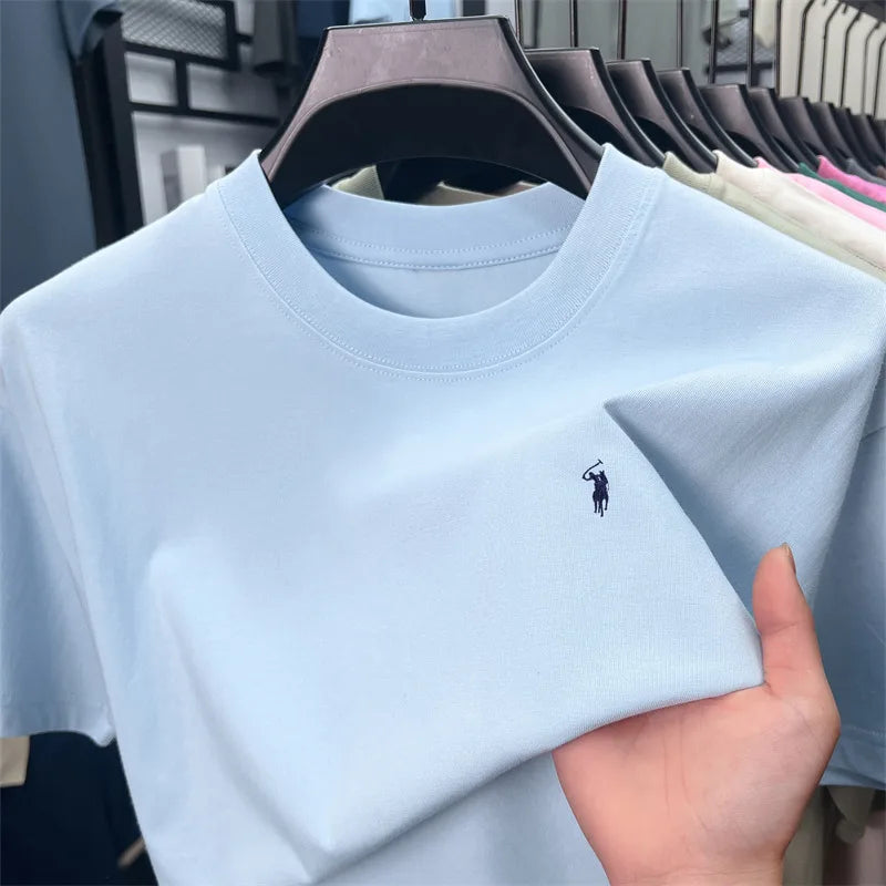 Men’s short sleeve T-shirt fashion brand Paul Pony embroidery summer.