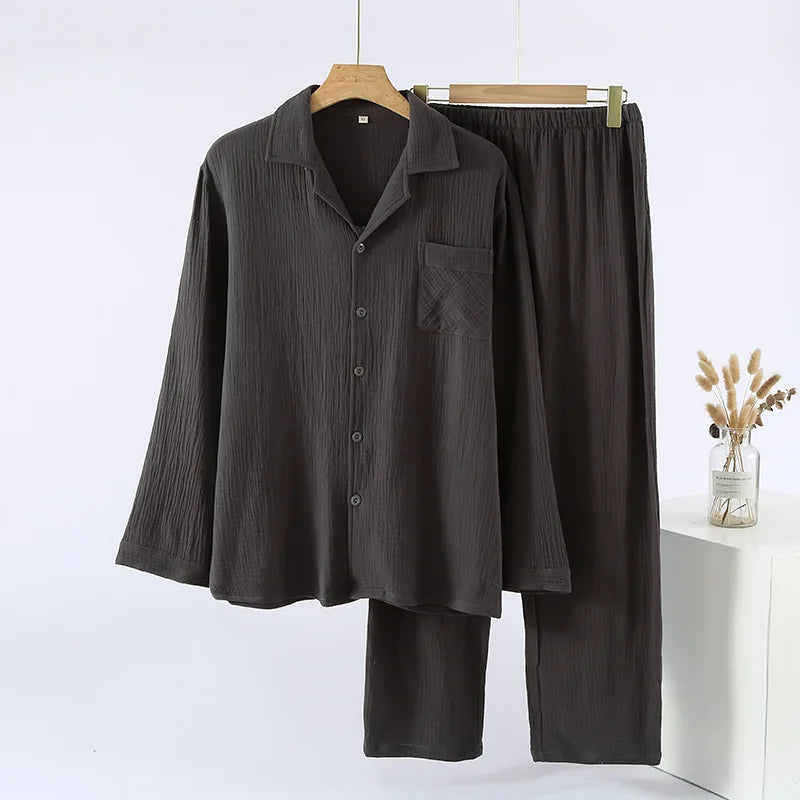 Men's Sleepwear Clothes for Spring and Autumn Cotton.