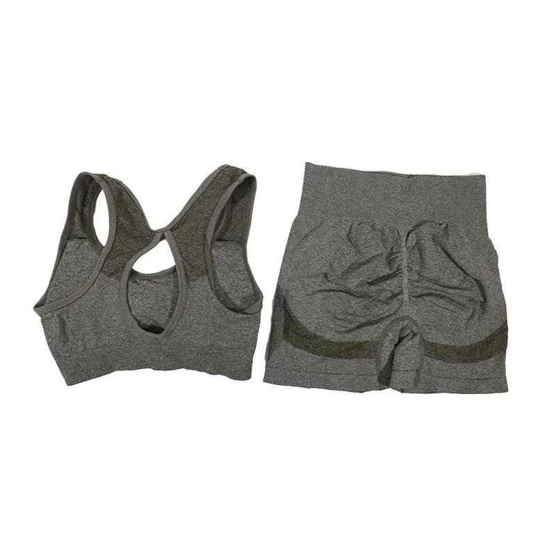 2Pcs Yoga Suit Yoga Sports Underwear Women's Fitness Suit Vest Running Sports.