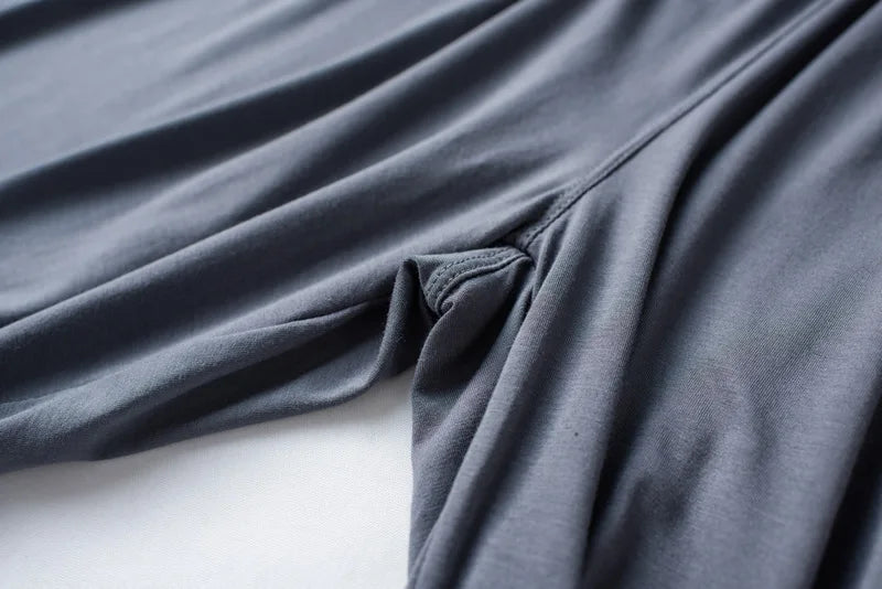 Modal Cotton Pajamas Suit Summer Men's Thin Loose Short-sleeved Shorts.