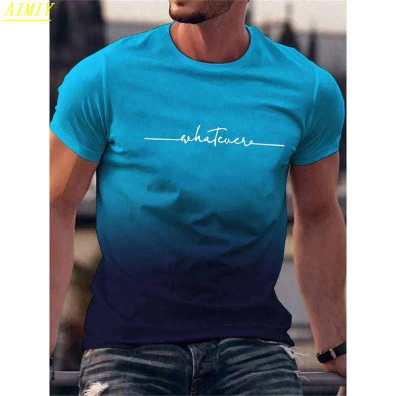 Man T-Shirt Casual Oversized Sports Loose Plus Milano Print Clothing Comfortable.