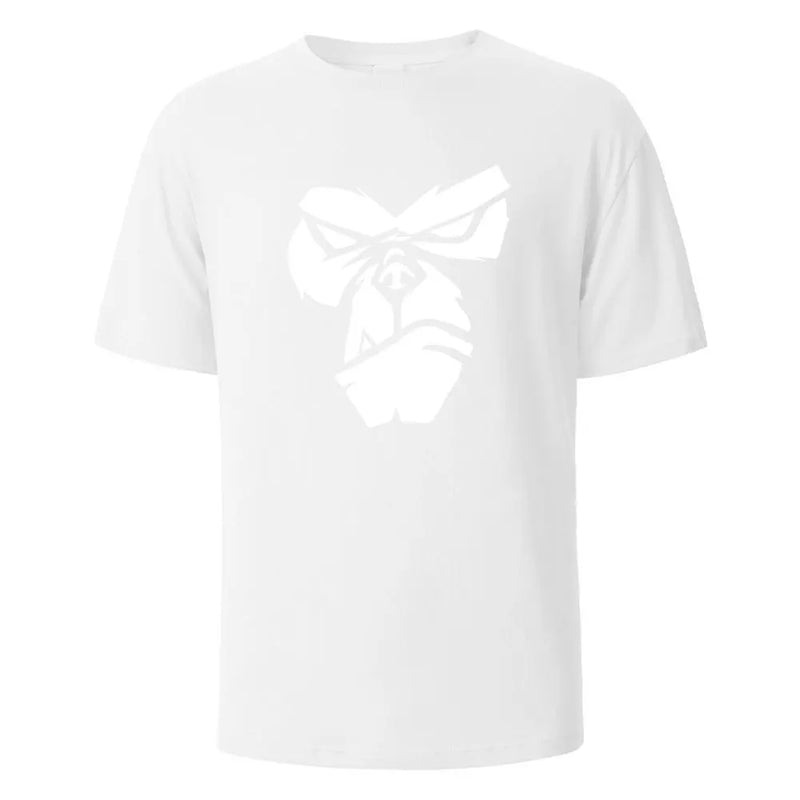 Gorilla Face Funny Print T-Shirt Summer Tees For Men Women.