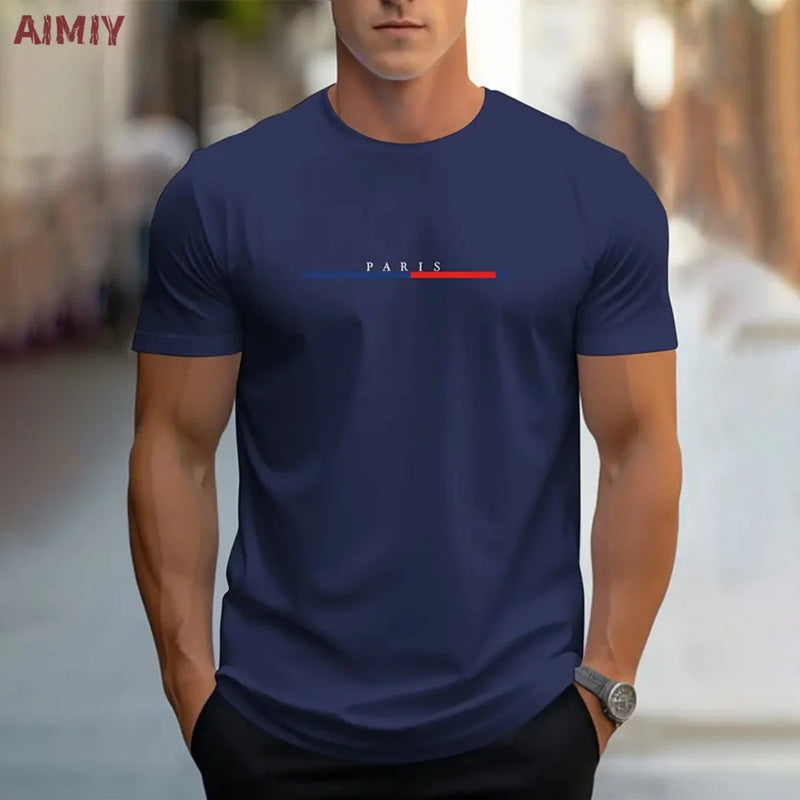 Man T-Shirt Casual Oversized Sports Loose Plus Milano Print Clothing Comfortable.