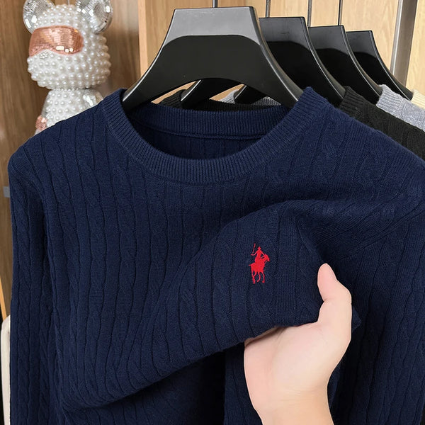 Luxury High-End Solid Color Long Sleeve Sweater Spring Autumn.