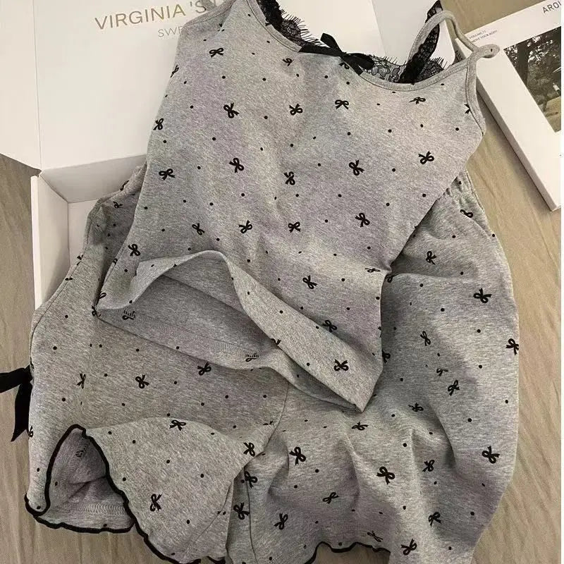 Women's Summer Suit Women's Pajamas Set Trousers Sets Sleepwear.