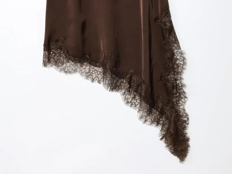 MUJER 2026 Lace Slip Dress Woman Black Backless Short Dresses.