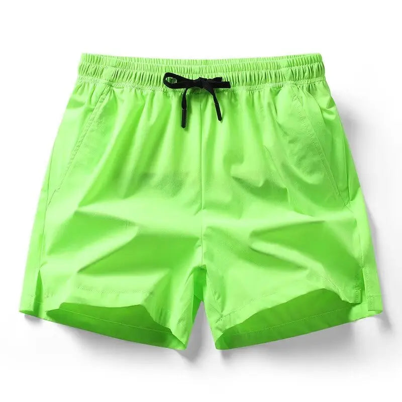 1pcs Summer Men Ice Silk Shorts Quick Drying Running Gym Pants Homme.
