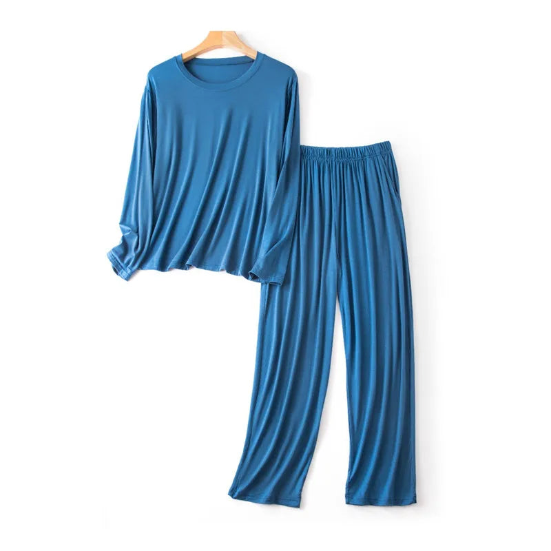 Men's Pajamas Set Plus Size Modal Soft Sleepwear.
