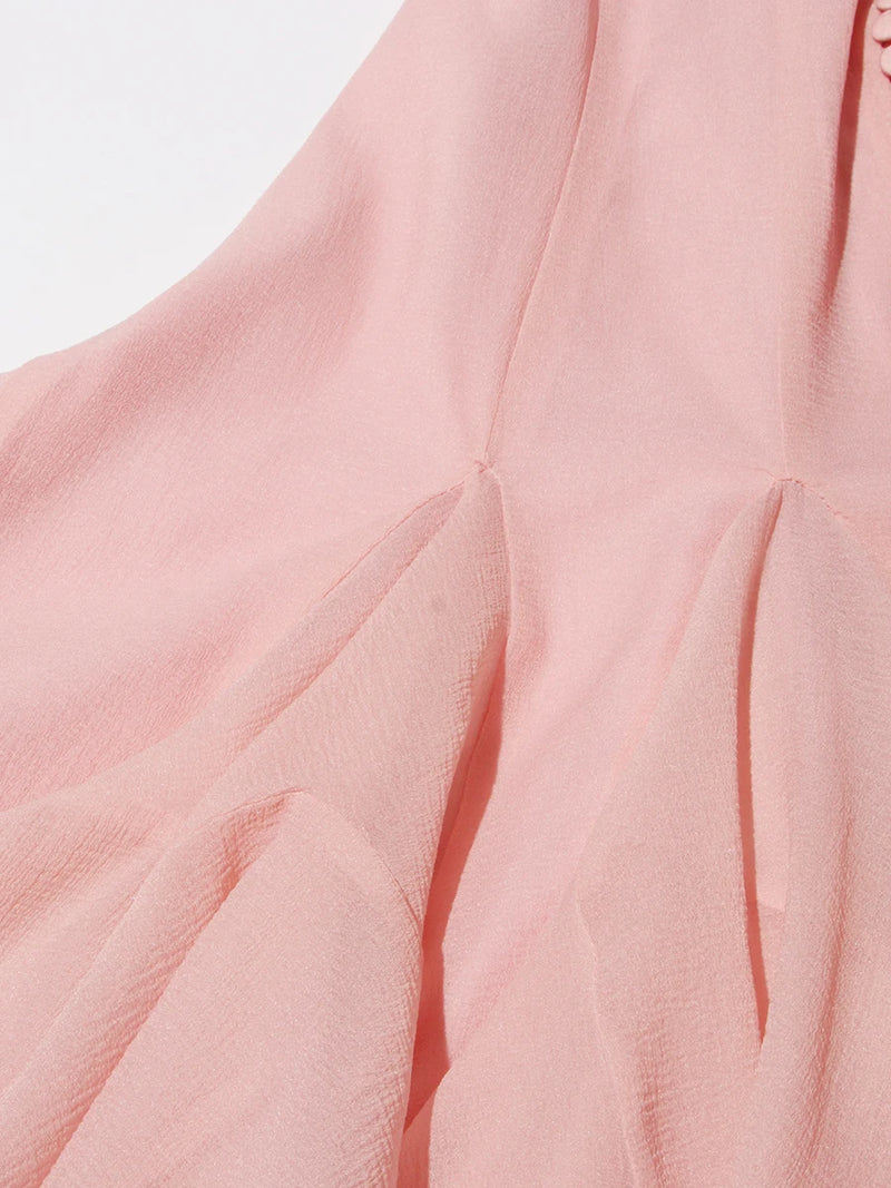 Women's Dress Irregular Pleated Patchwork Fashion.