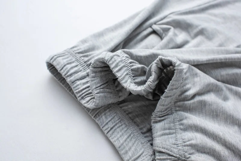 Modal Cotton Pajamas Suit Summer Men's Thin Loose Short-sleeved Shorts.