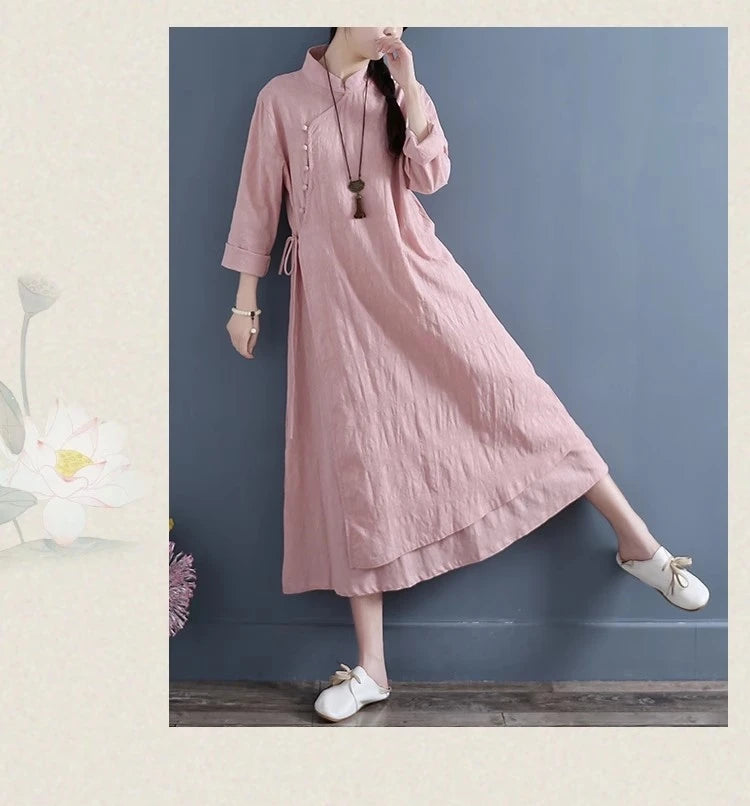 Spring Autumn New Womens Dresses Vestidos Robe Elbise Loose.
