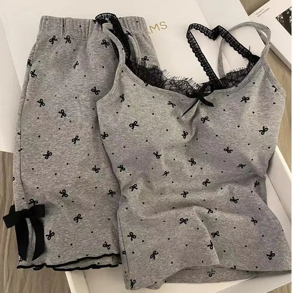 Women's Summer Suit Women's Pajamas Set Trousers Sets Sleepwear.
