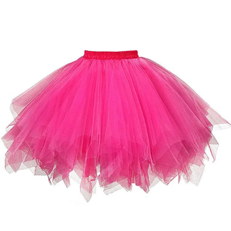 Tulle Skirt Women's Tutu Skirt 50s Rockabilly Petticoat for Carnival Costumes.