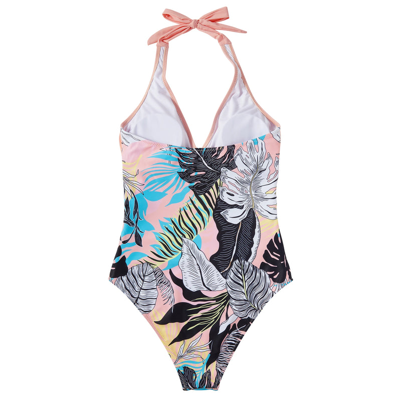 Sexy V-Neck One Piece Swimsuit For Women Plus Size Swimwear Female.