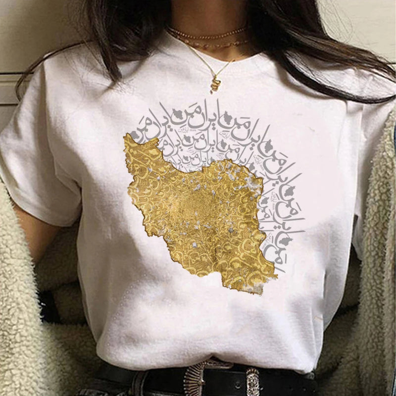 Iran tshirt women harajuku tshirt female funny clothing.