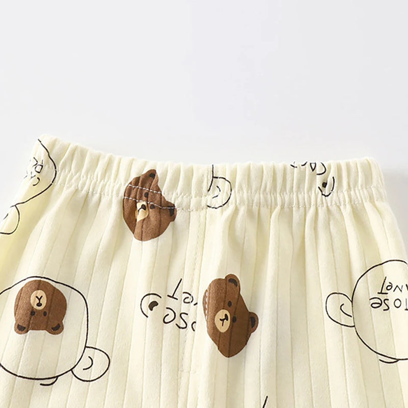 Kids Casual Autumn Long Sleeve Pajamas Set Boys and Girls.