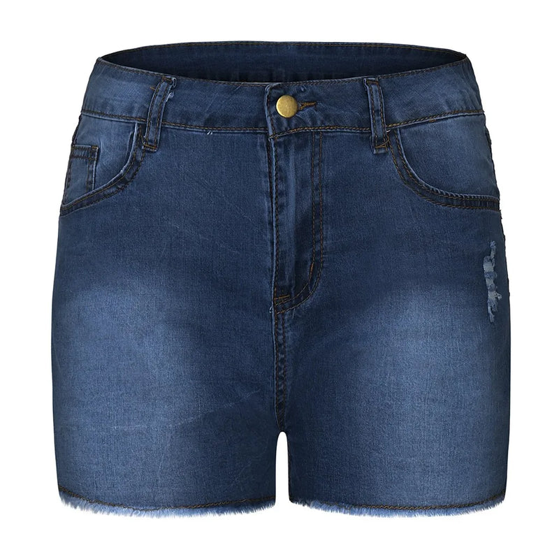 Women's High Waist Butt Lifting Denim Shorts.