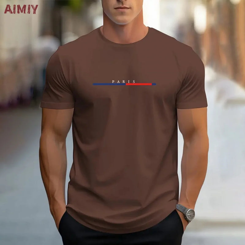 Man T-Shirt Casual Oversized Sports Loose Plus Milano Print Clothing Comfortable.