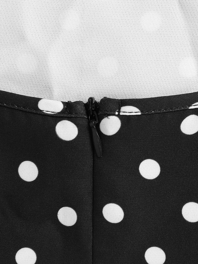Tornova Polka Dot Halter Sleeveless Dress For Women.