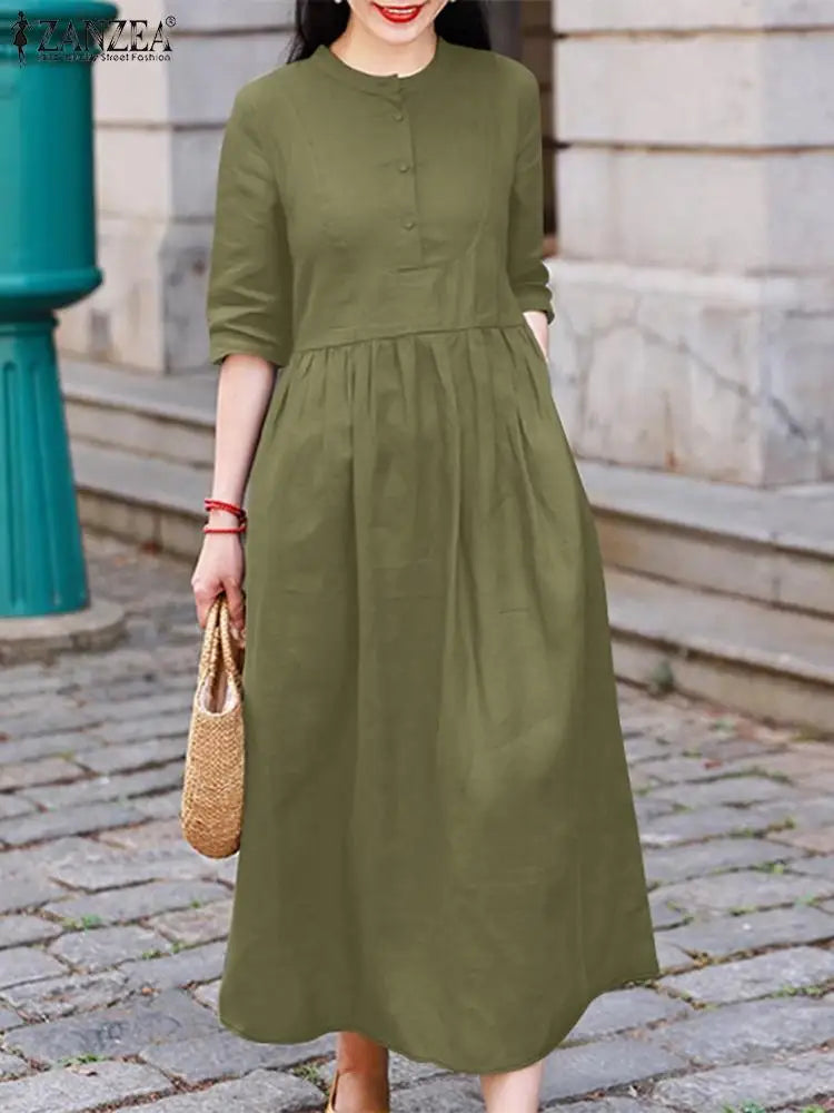 Women’s Elegant Commute Midi Dress.