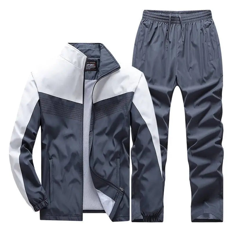 Brand Loose Men's Set Spring Sports Jacket+Pants Tracksuit Men Fashion.