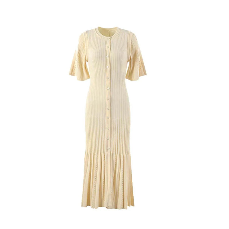 Summer Spring New French Elegant Fragrance High-end Slimming Knitted Mermaid.