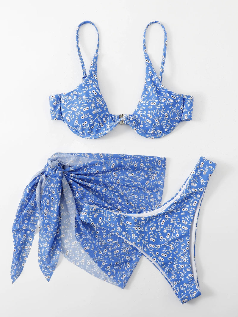Sexy Bikinis Female Swimsuits Women's Three-Piece Swimwear Beach.