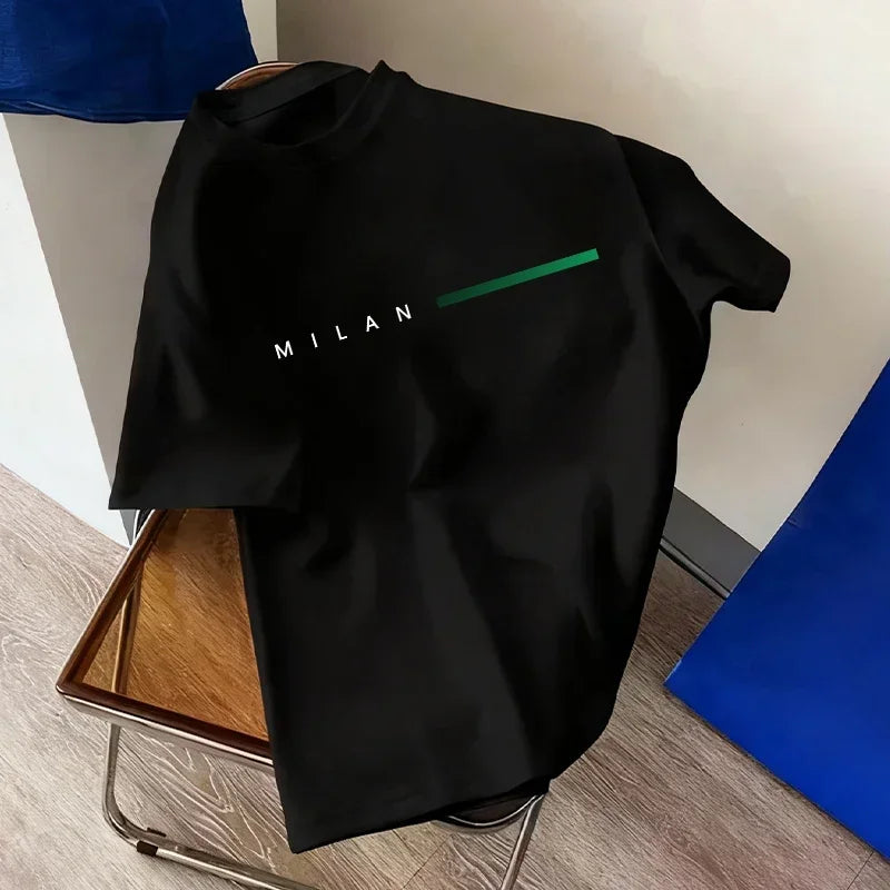 Italy Fashion Men Women T-shirt Summer Daily Casual Sports Short Sleeve.