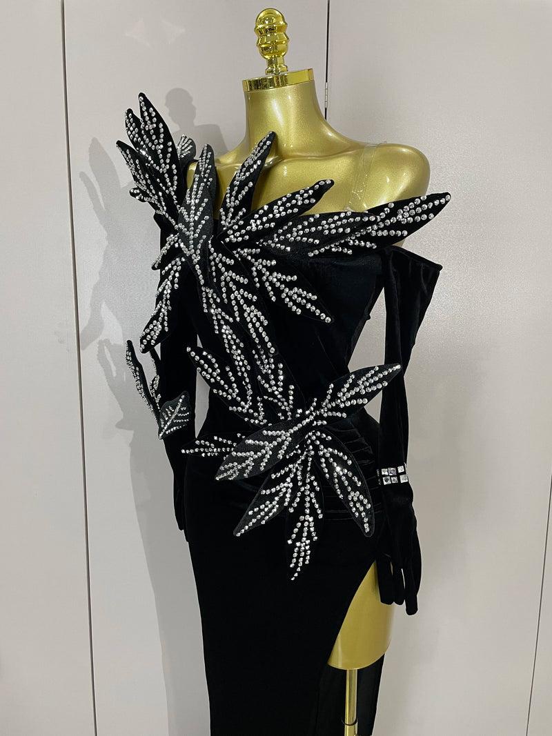 Women Chic Birthday Banquet Show Host Nightclub Stage Wear.