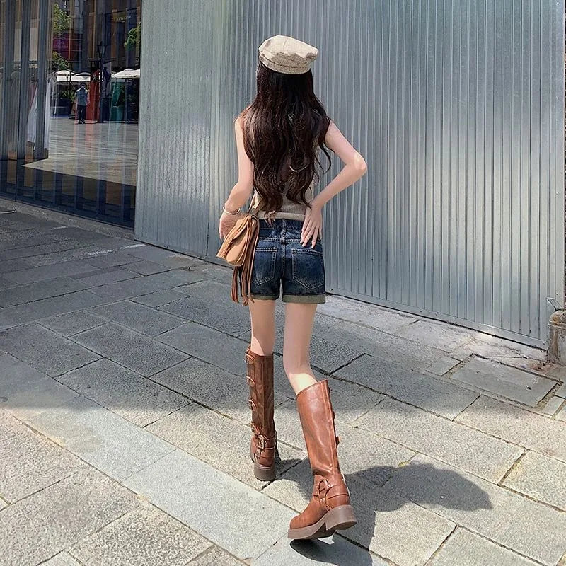 Shorts Womens Denim Summer New High Waist.