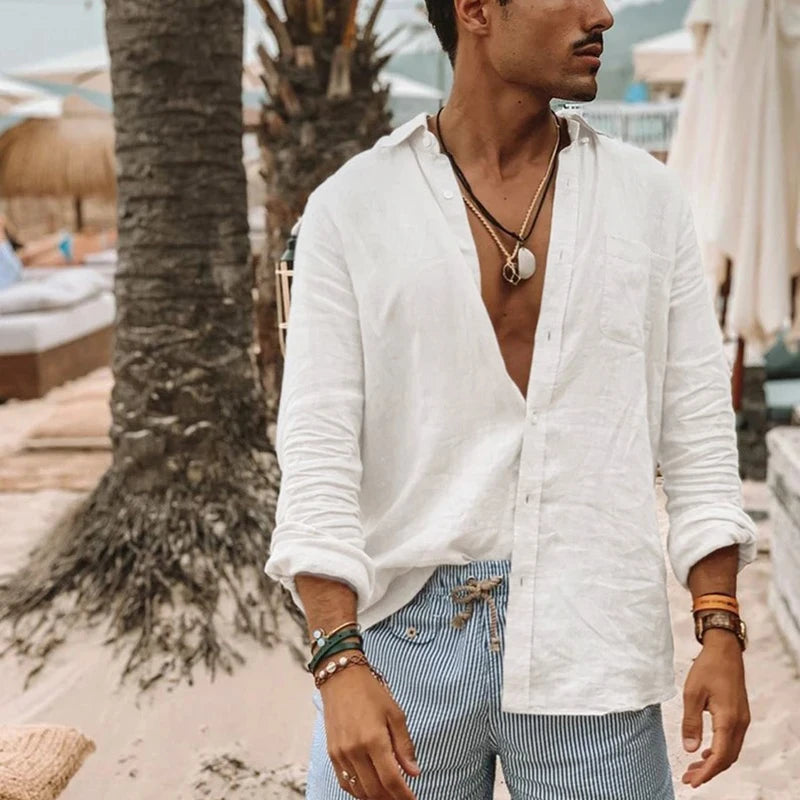 Men's Shirt Long Sleeve Regular Fit Men Casual Oversized Loose.