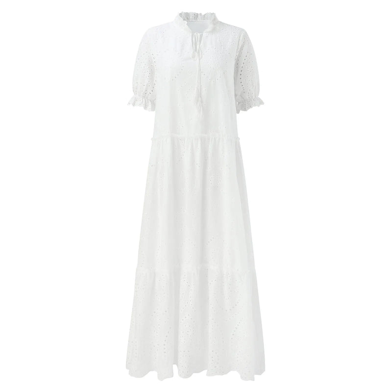 Summer Cotton White Dress for Women.