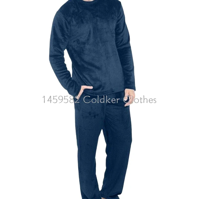 Winter Men's Suit Couples Coral Fleece Pajamas.