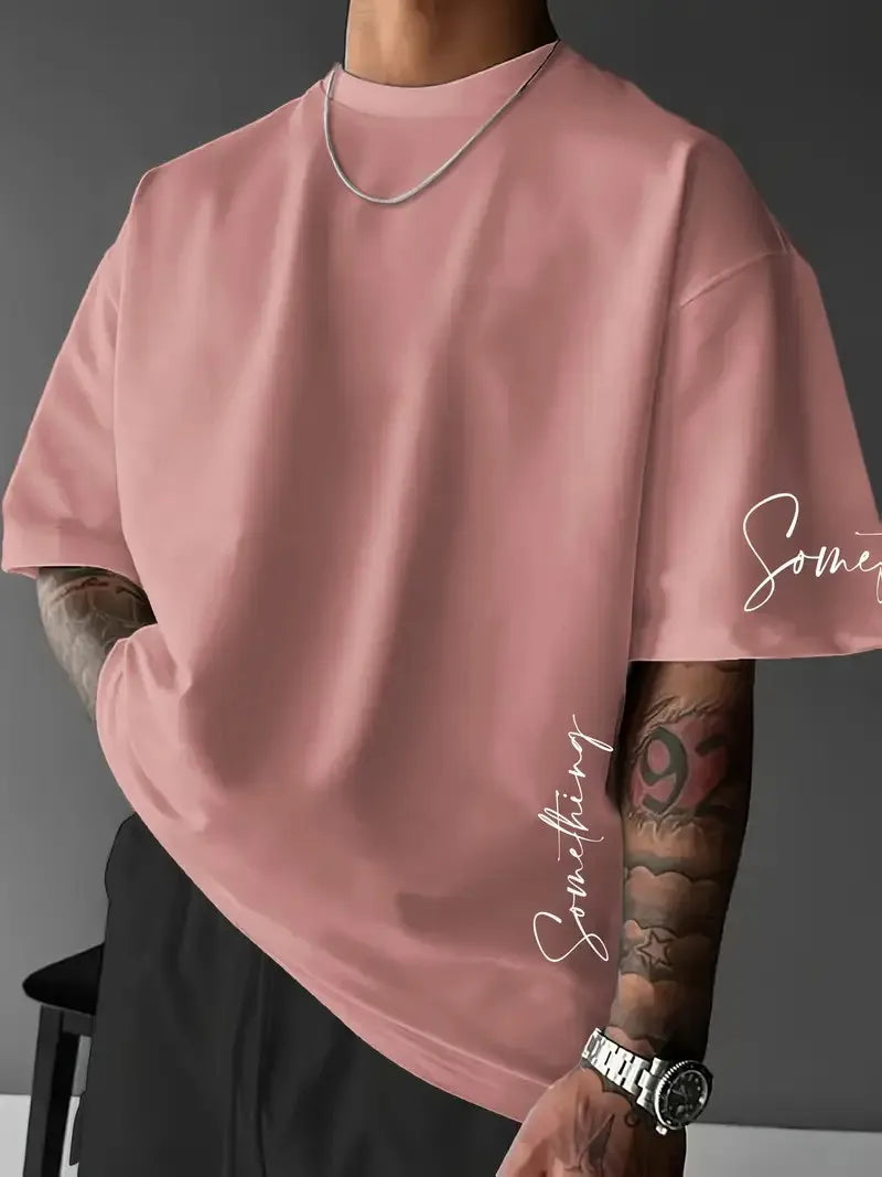 Men’s T-shirt features a casual fashionable comfortable soft and breathable 3D.