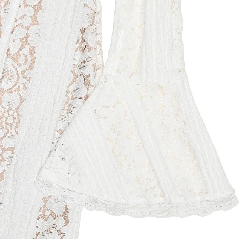 Women’s Suninheart White Maxi Wedding Guest Dress.