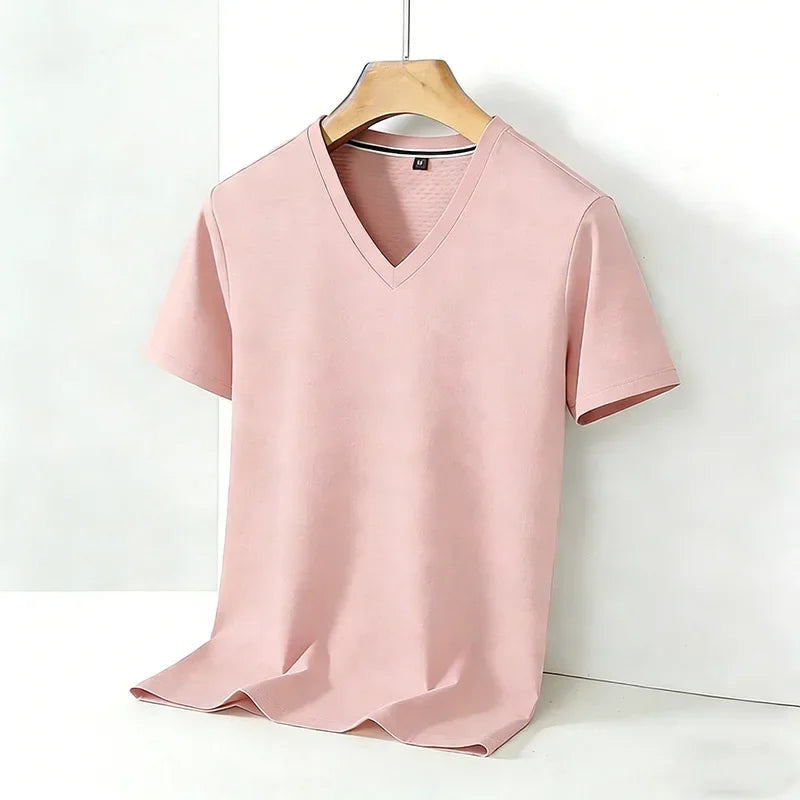 Men's Comfortable V-Neck Short Sleeve T-Shirt.