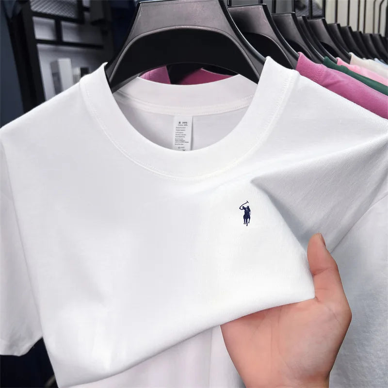 Men’s short sleeve T-shirt fashion brand Paul Pony embroidery summer.
