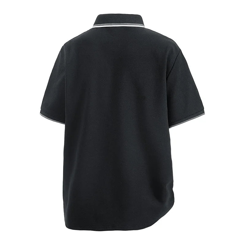 Summer Cotton Breathable Short Sleeve Collar Business Shirt Golf Man.