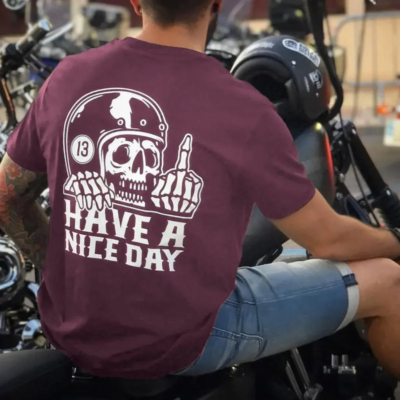 Men's Summer 3D Printing Material Graphic Short-sleeved T-Shirt.