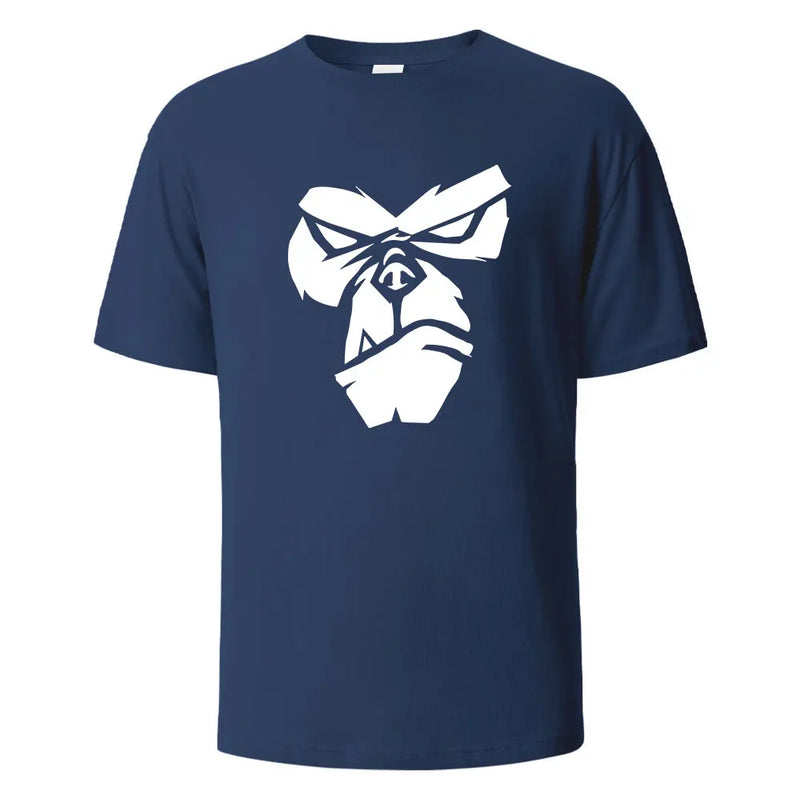 Gorilla Face Funny Print T-Shirt Summer Tees For Men Women.
