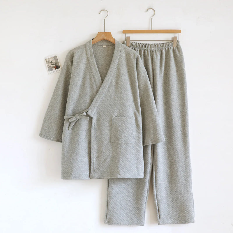 Men's Autumn Winter Pajama Sets Japanese Style.